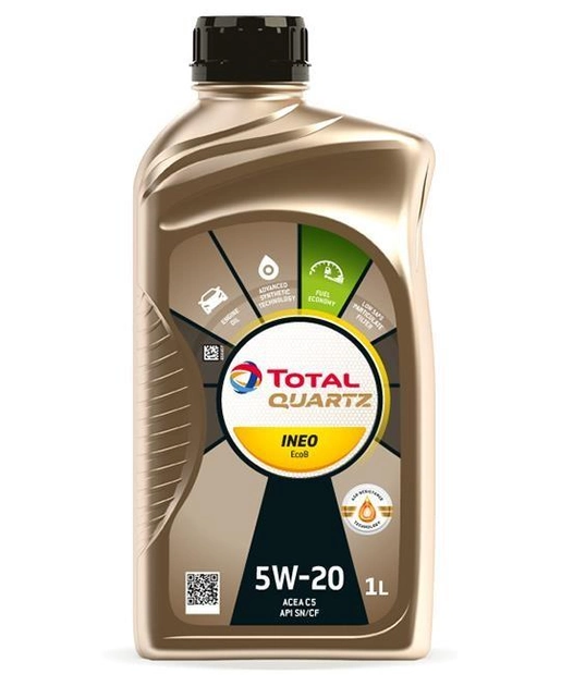 Motor oils Moottoriöljy Quartz INEO 5W20 1L  Art. QUARTZINEOECOB5W201L